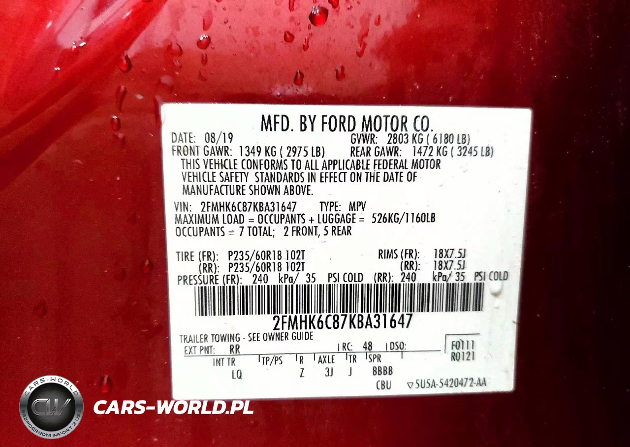 2019 Ford Flex Sel VIN:2FMHK6C87KBA31647 - 13