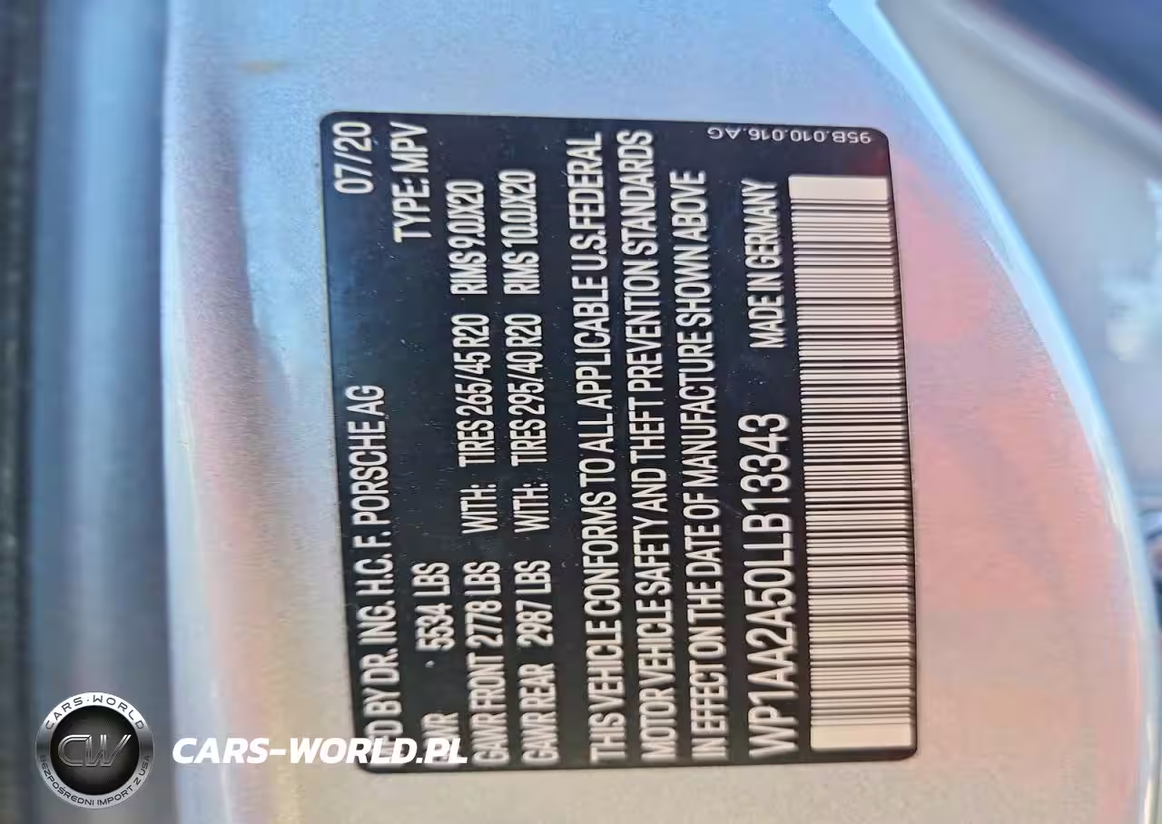 2020 Porsche Macan VIN:WP1AA2A50LLB13343 - 14