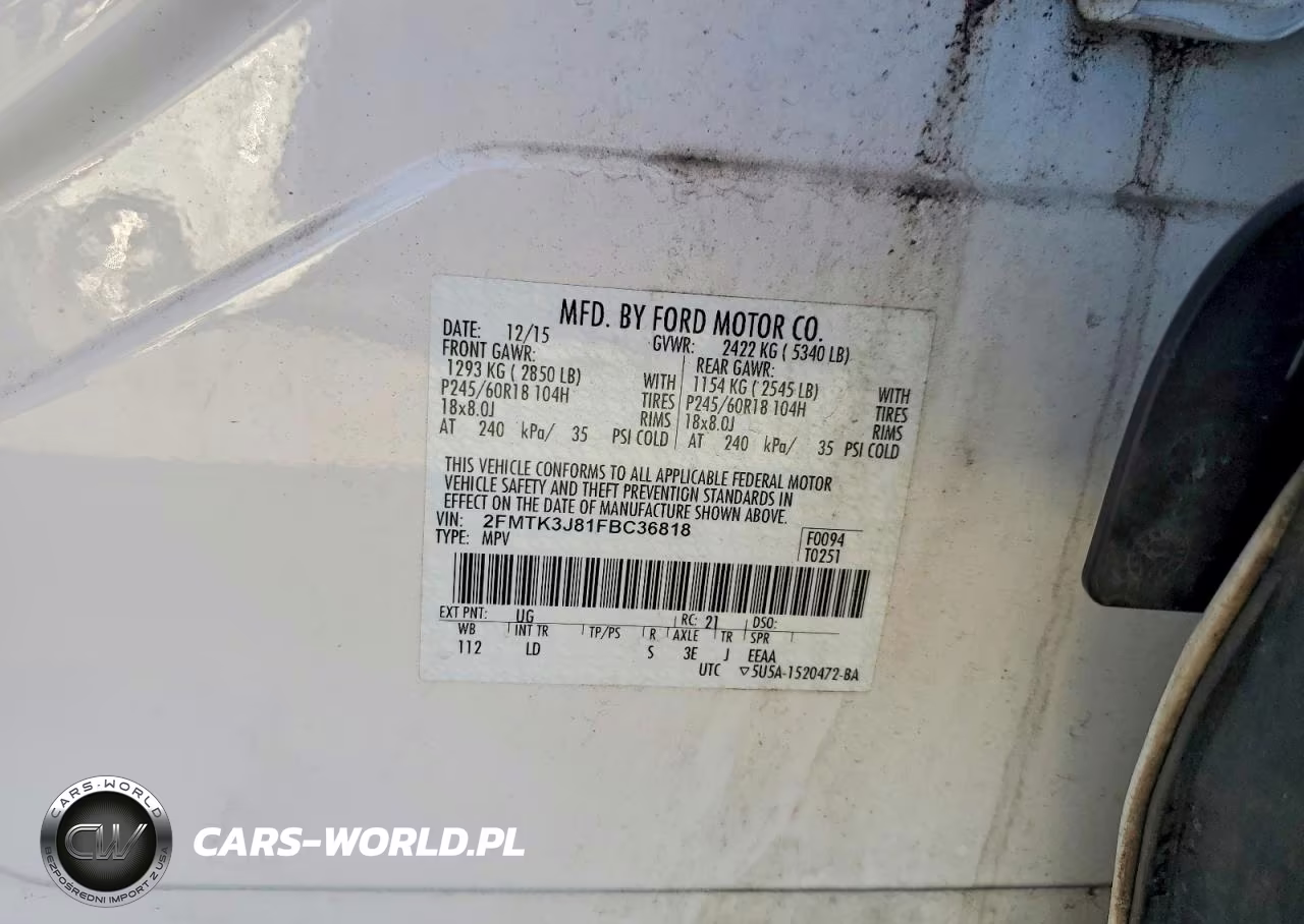 2015 Ford Edge Sel VIN:2FMTK3J81FBC36818 - 12