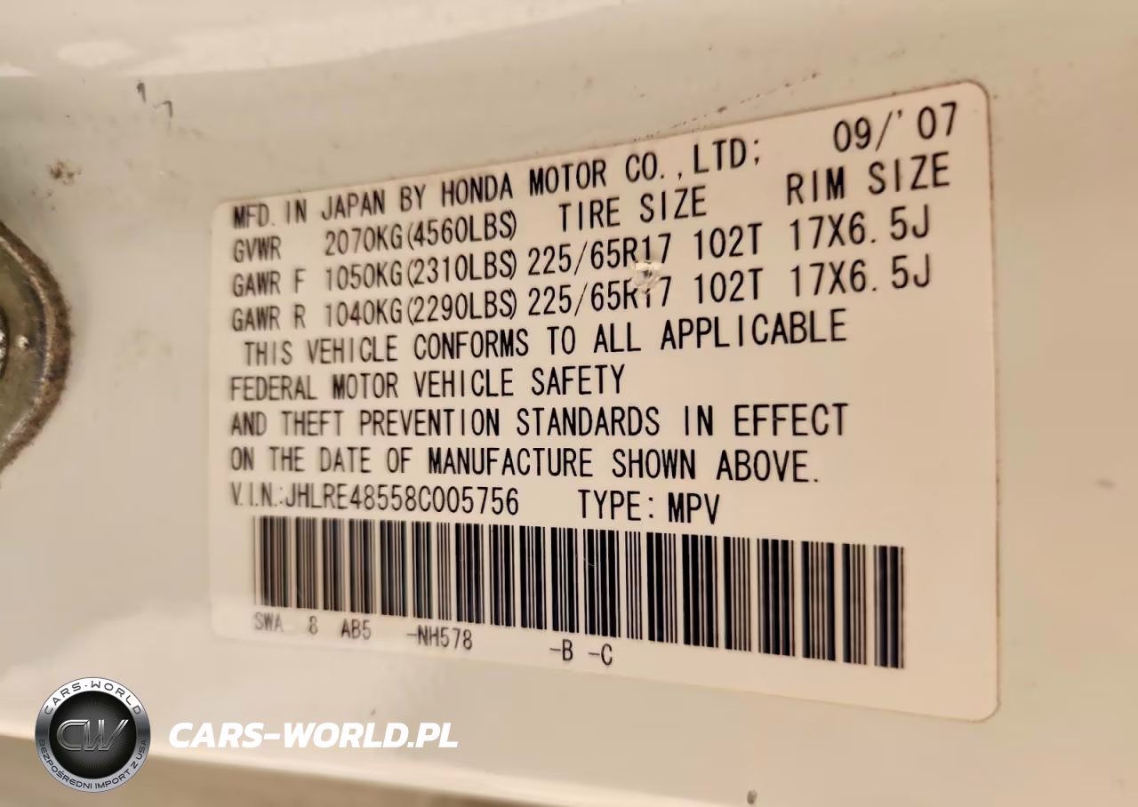 2008 Honda Cr-V Ex VIN:JHLRE48558C005756 - 13
