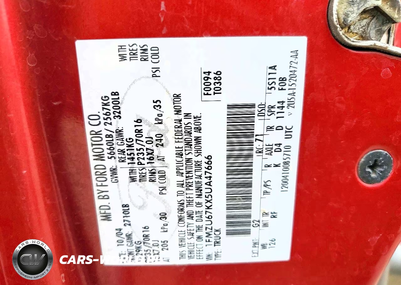 2005 Ford Explorer Sport Trac VIN:1FMZU67KX5UA47666 - 12