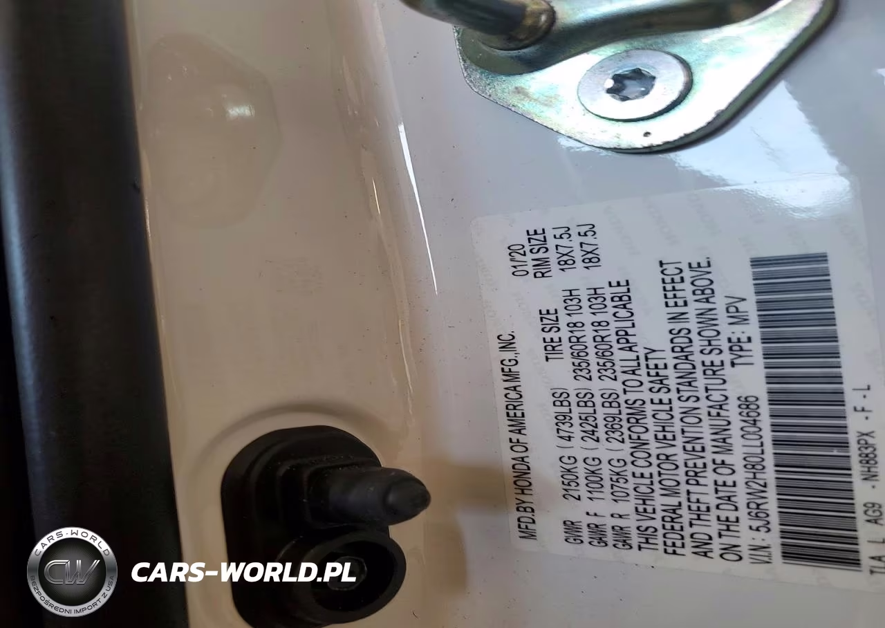 2020 Honda Cr-V Exl VIN:5J6RW2H80LL004686 - 13