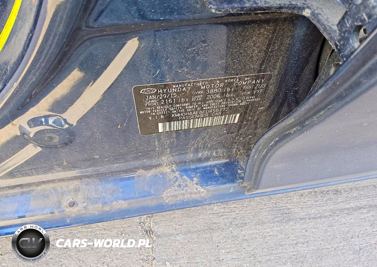 2015 Hyundai Elantra Se VIN:KMHDH4AE8FU456112 - 12