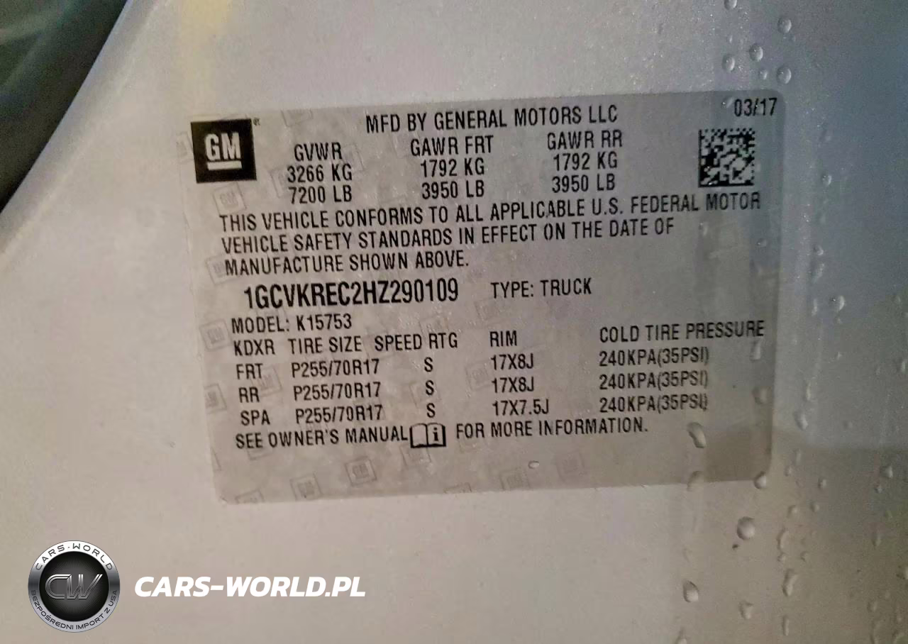 2017 Chevrolet Silverado K1500 Lt VIN:1GCVKREC2HZ290109 - 12