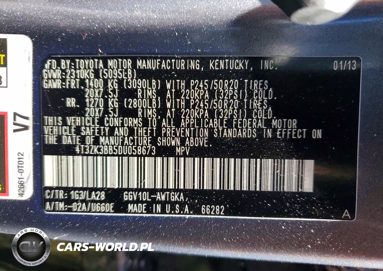 2013 Toyota Venza Xle VIN:4T3ZK3BB5DU058673 - 13