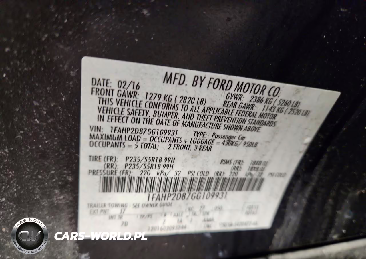 2016 Ford Taurus Se VIN:1FAHP2D87GG109931 - 12