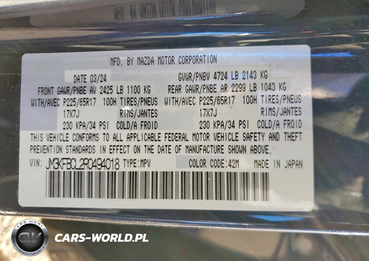 2024 Mazda Cx-5 Preferred VIN:JM3KFBCL2R0494018 - 13
