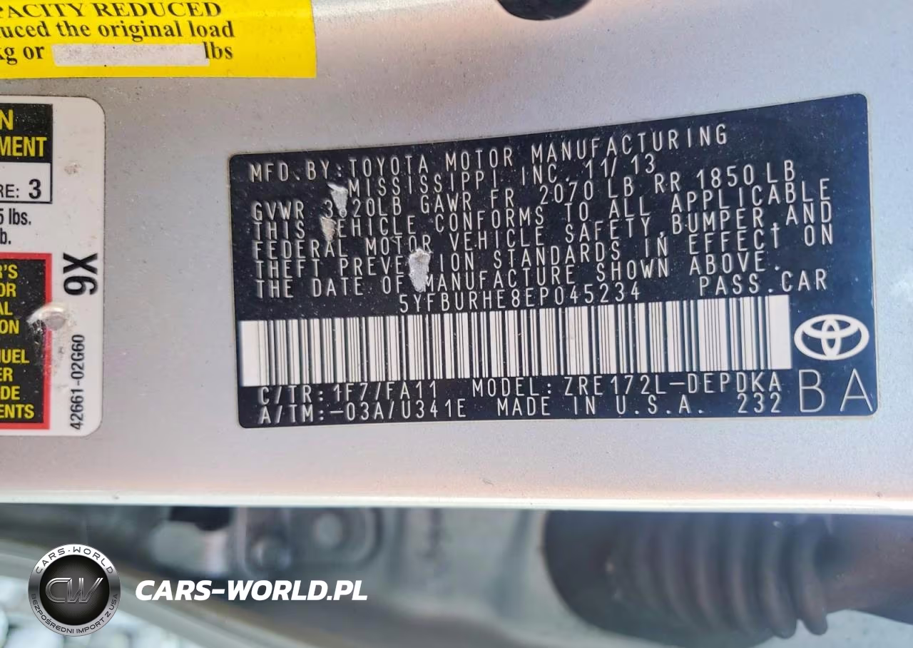 2014 Toyota Corolla L VIN:5YFBURHE8EP045234 - 12
