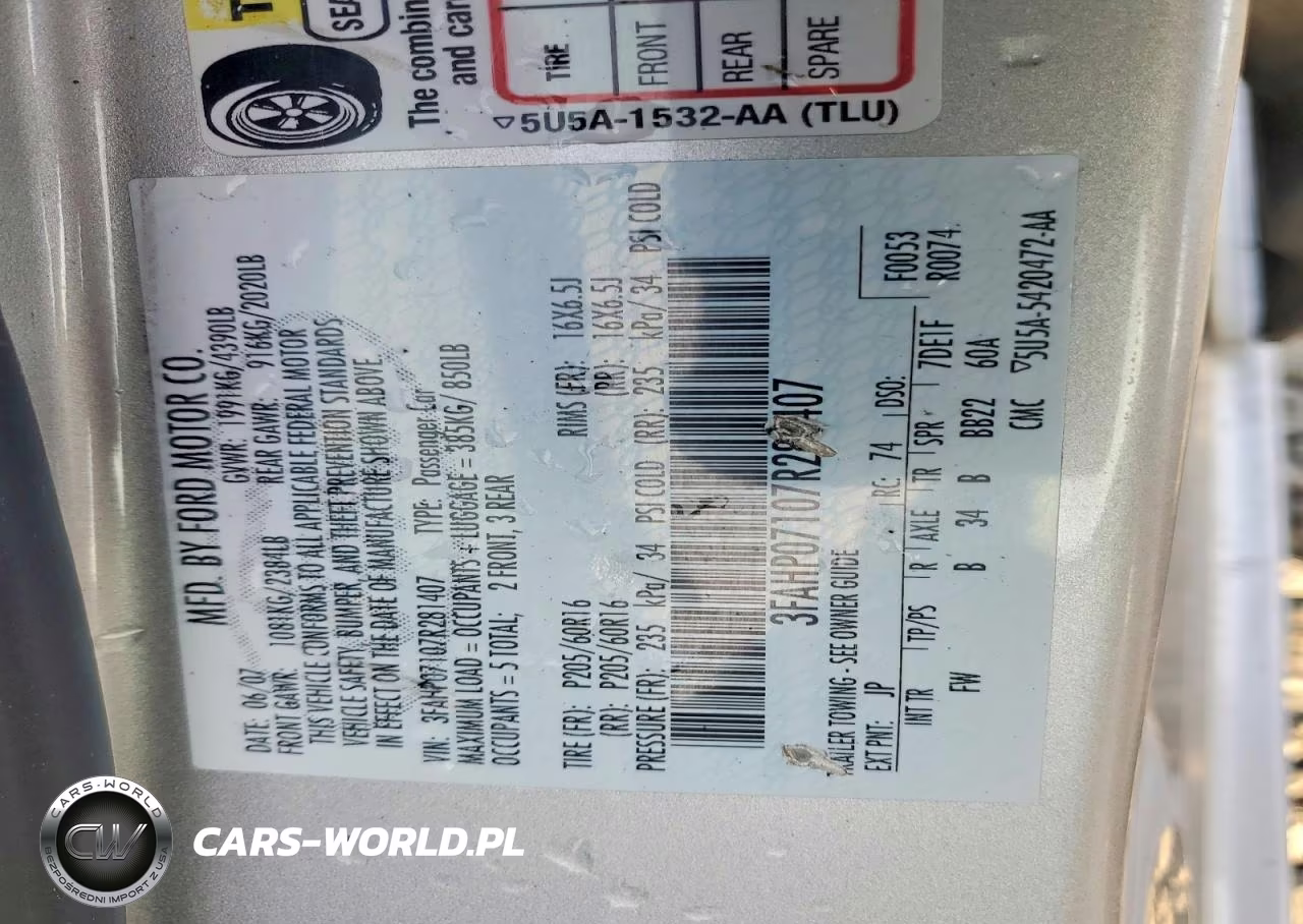 2007 Ford Fusion Se VIN:3FAHP07107R281407 - 12