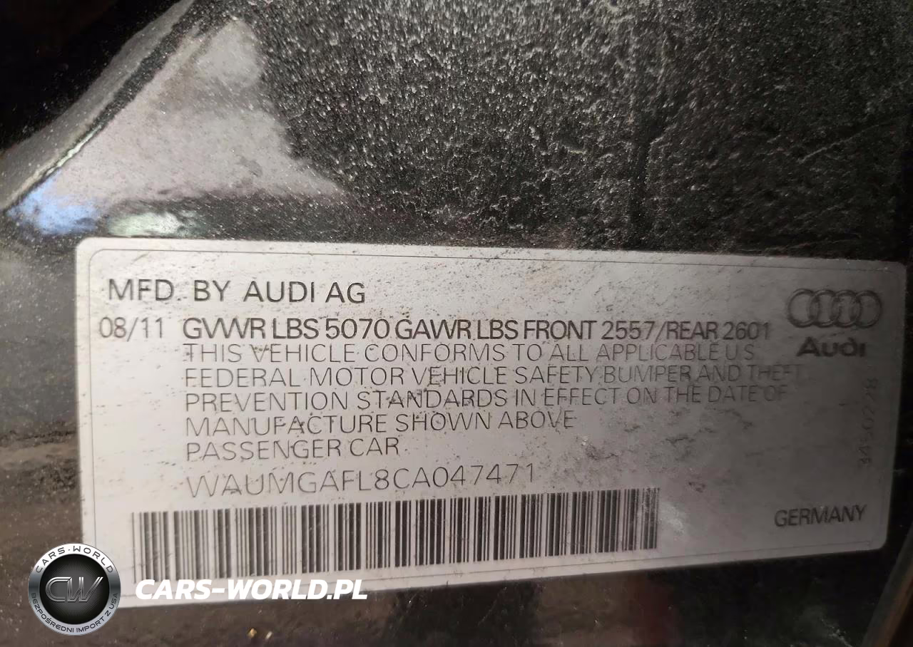 2012 Audi S4 Prestige VIN:WAUMGAFL8CA047471 - 12