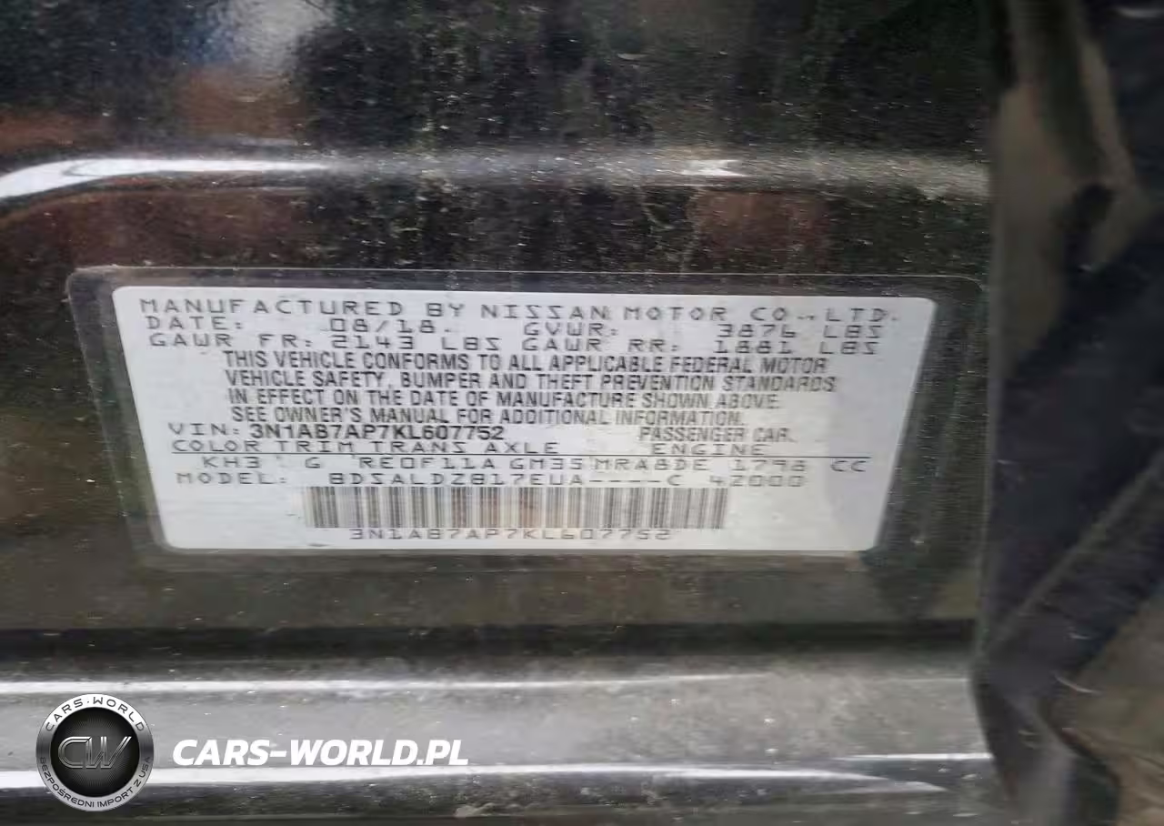 2019 Niss Sentra VIN:3N1AB7AP7KL607752 - 12