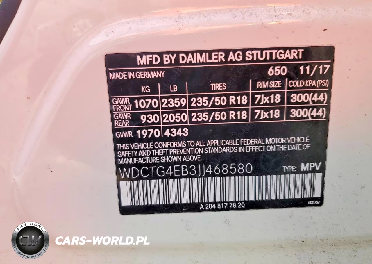 2018 Mercedes-Benz Gla 250 VIN:WDCTG4EB3JJ468580 - 14