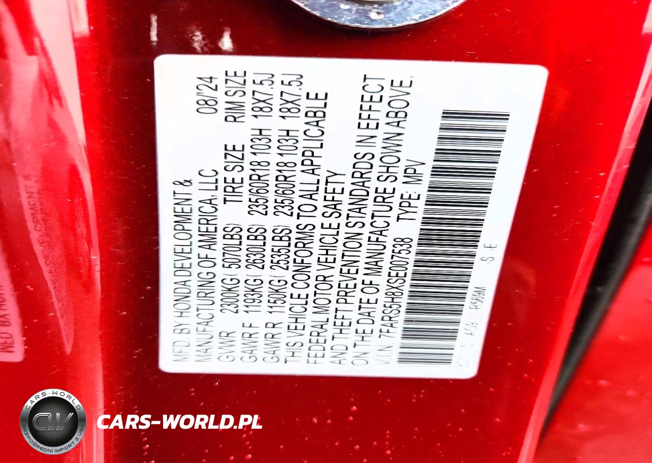 2025 Honda Cr-V Sport-L VIN:7FARS5H8XSE007538 - 13