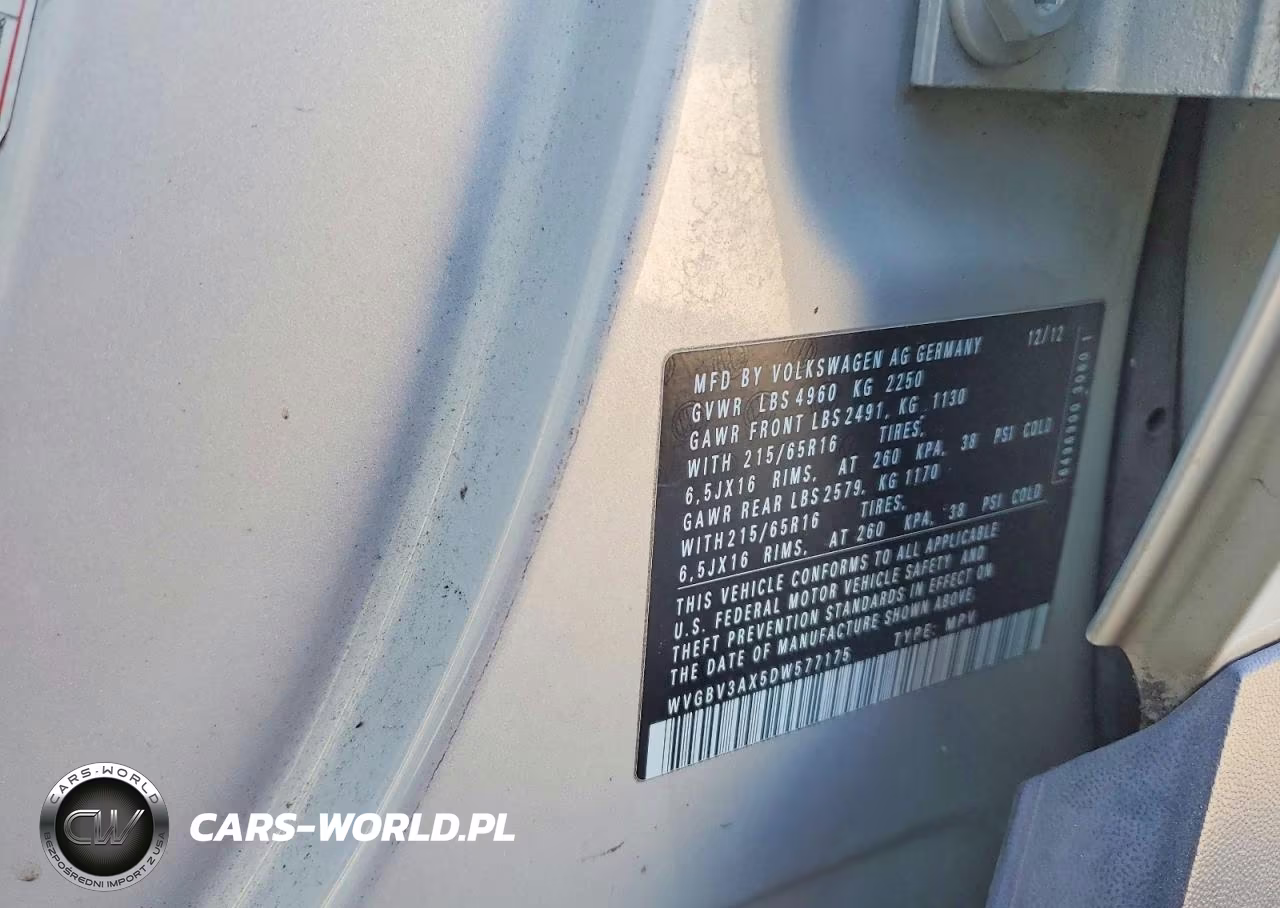 2013 Volkswagen Tiguan S VIN:WVGBV3AX5DW577175 - 13