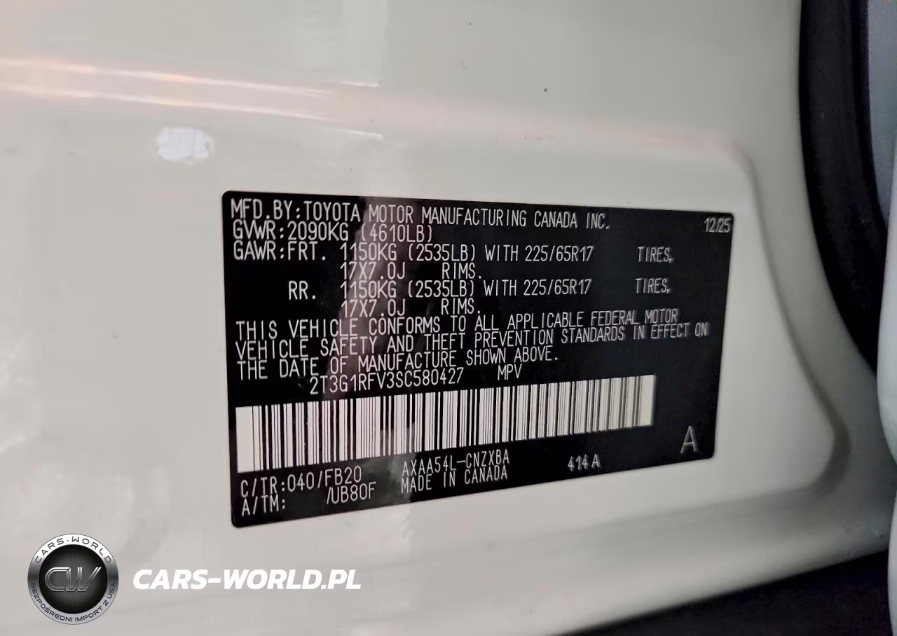 2025 Toyota Rav4 Le VIN:2T3G1RFV3SC580427 - 13