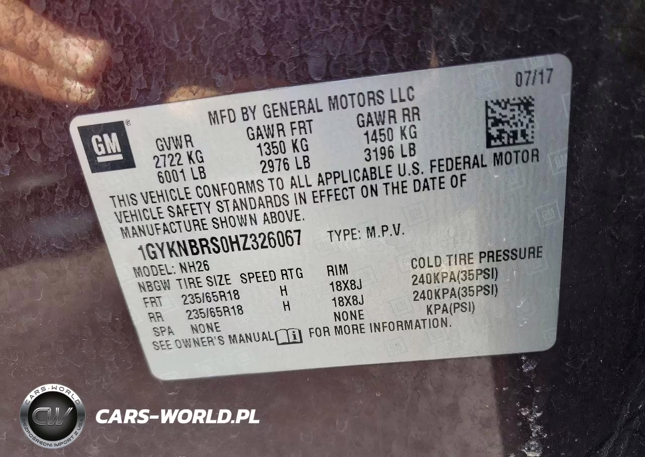 2017 Cadillac Xt5 Luxury VIN:1GYKNBRS0HZ326067 - 13