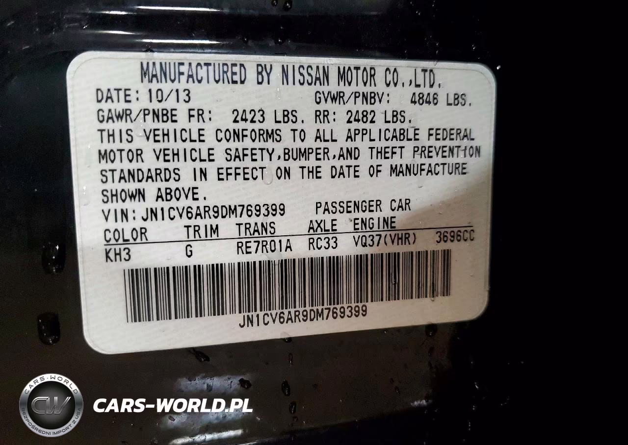 2013 Infiniti G37 Sedan X VIN:JN1CV6AR9DM769399 - 13