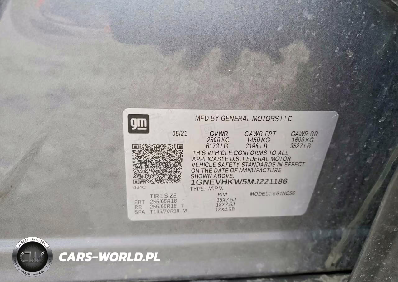 2021 Chevrolet Traverse Lt VIN:1GNEVHKW5MJ221186 - 13