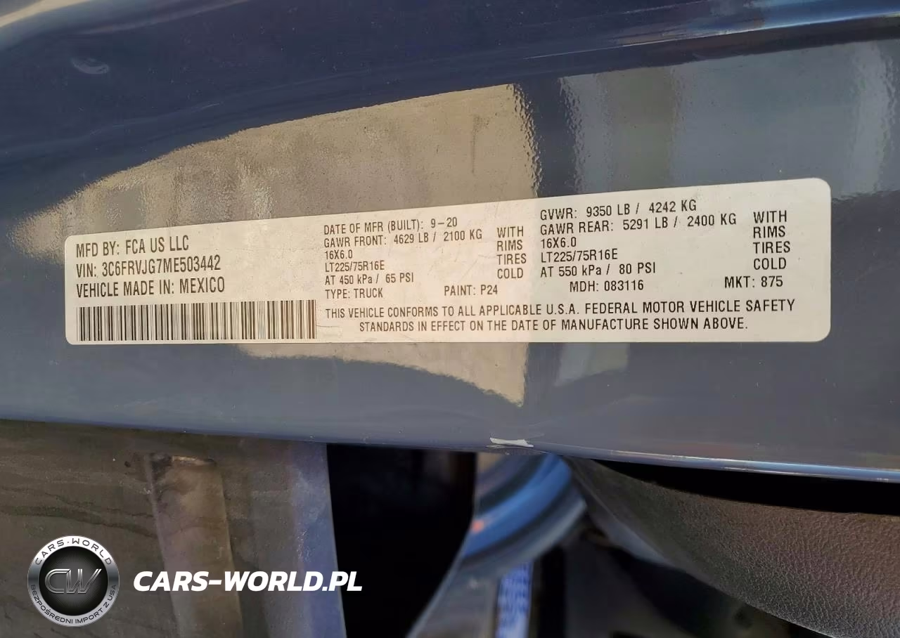 2021 Ram Promaster 3500 Delivery Van VIN:3C6FRVJG7ME503442 - 13