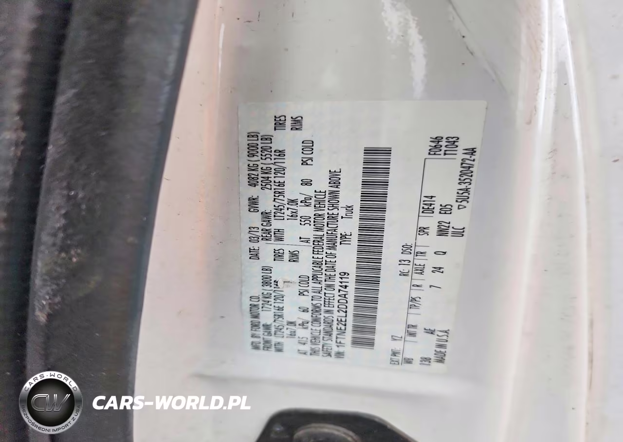 2013 Ford Econoline E250 Van VIN:1FTNE2EL2DDA74119 - 13
