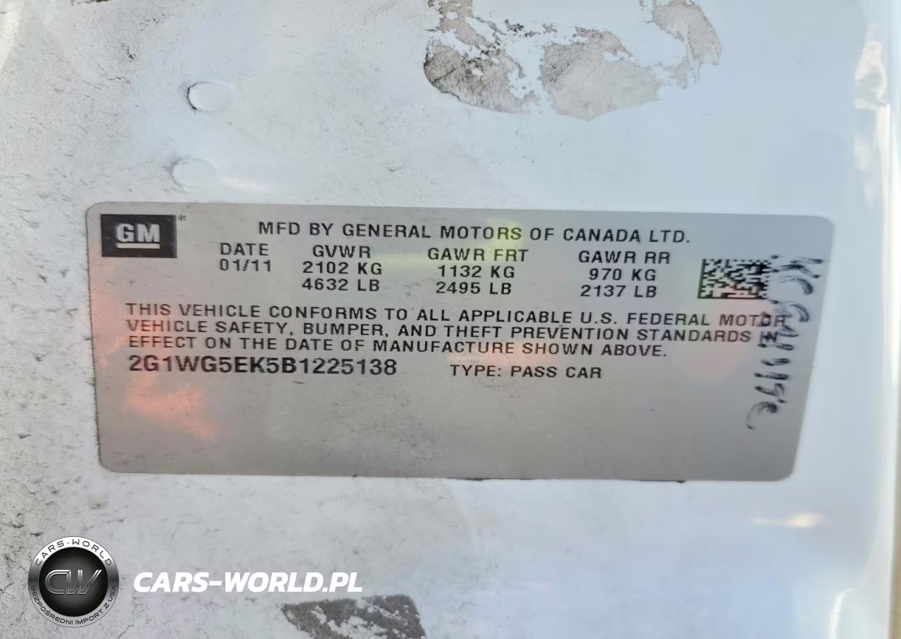 2011 Chevrolet Impala Lt VIN:2G1WG5EK5B1225138 - 12