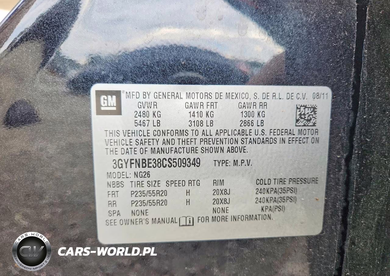 2012 Cadillac Srx Performance Collection VIN:3GYFNBE38CS509349 - 13
