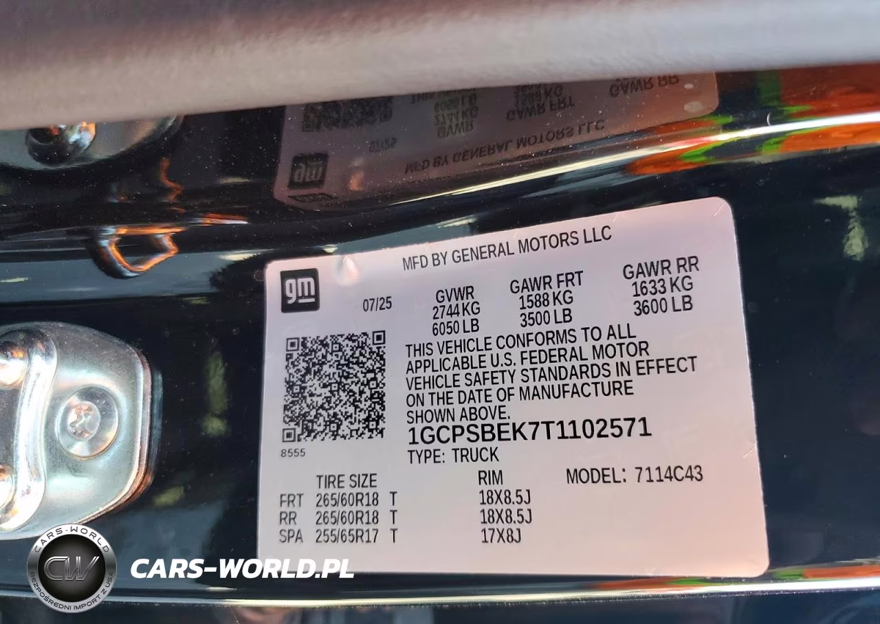 2026 Chevrolet Colorado VIN:1GCPSBEK7T1102571 - 12