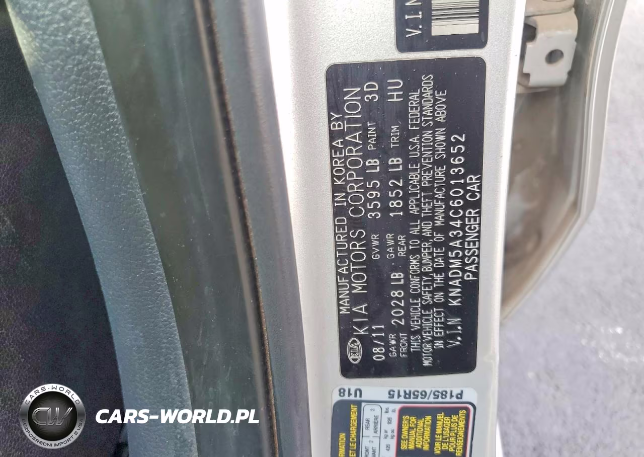 2012 Kia Rio Lx VIN:KNADM5A34C6013652 - 12