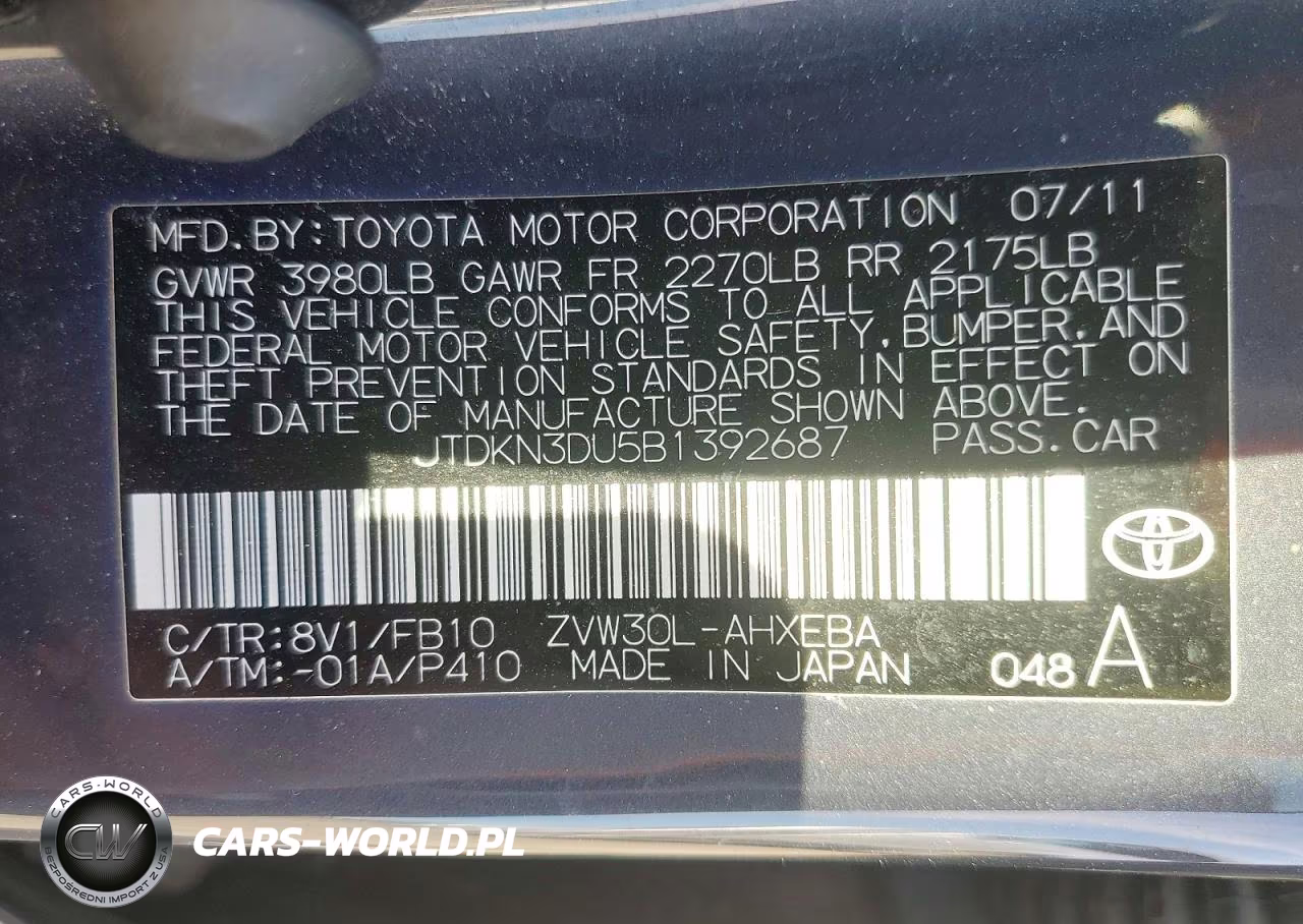 2011 Toyota Prius VIN:JTDKN3DU5B1392687 - 12