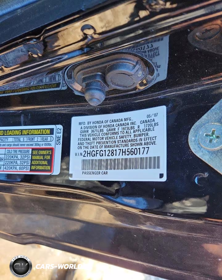 2007 Honda Civic Ex VIN:2HGFG12817H560177 - 12