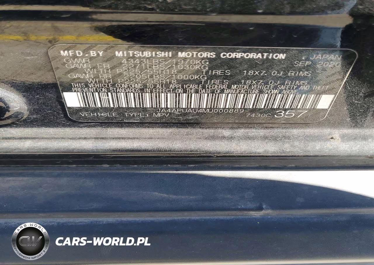 2021 Mitsubishi Outlander Sport Es VIN:JA4APUAU4MU000889 - 12