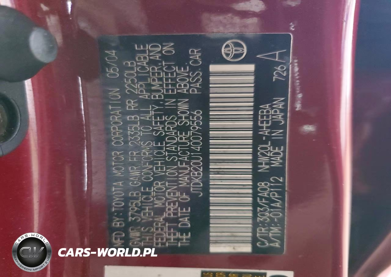 2004 Toyota Prius VIN:JTDKB20U140079556 - 12
