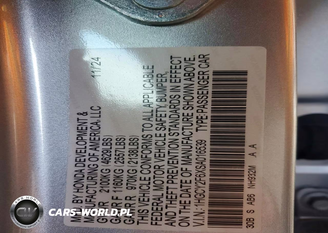 2025 Honda Accord Hybrid Exl VIN:1HGCY2F6XSA016539 - 12