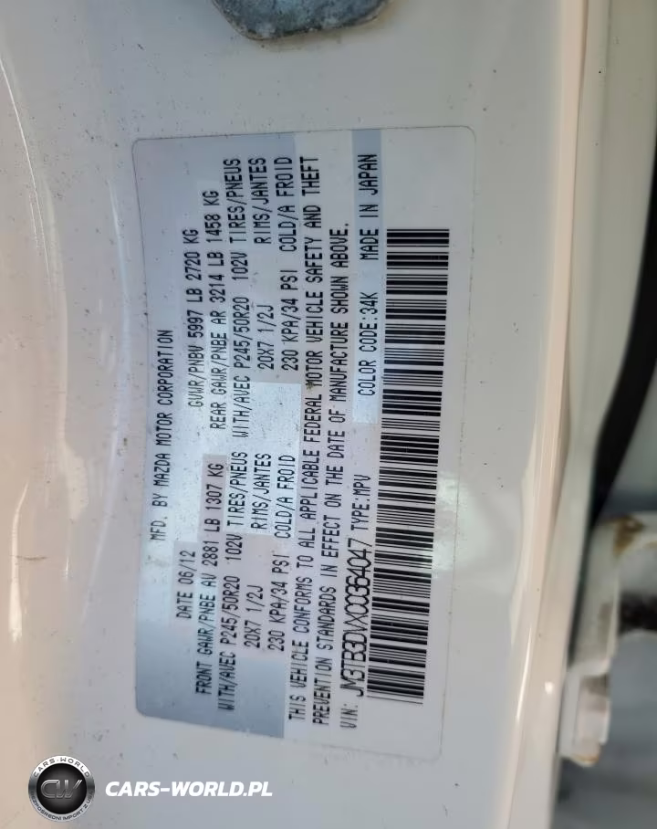 2012 Mazda Cx-9 VIN:JM3TB3DVXC0364047 - 14