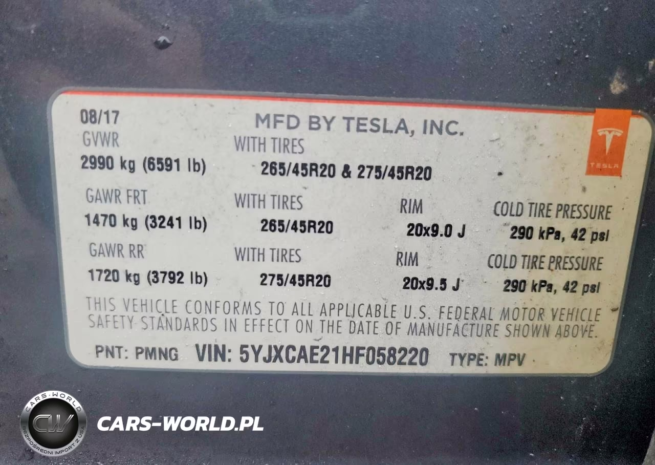 2017 Tesla Model X VIN:5YJXCAE21HF058220 - 12