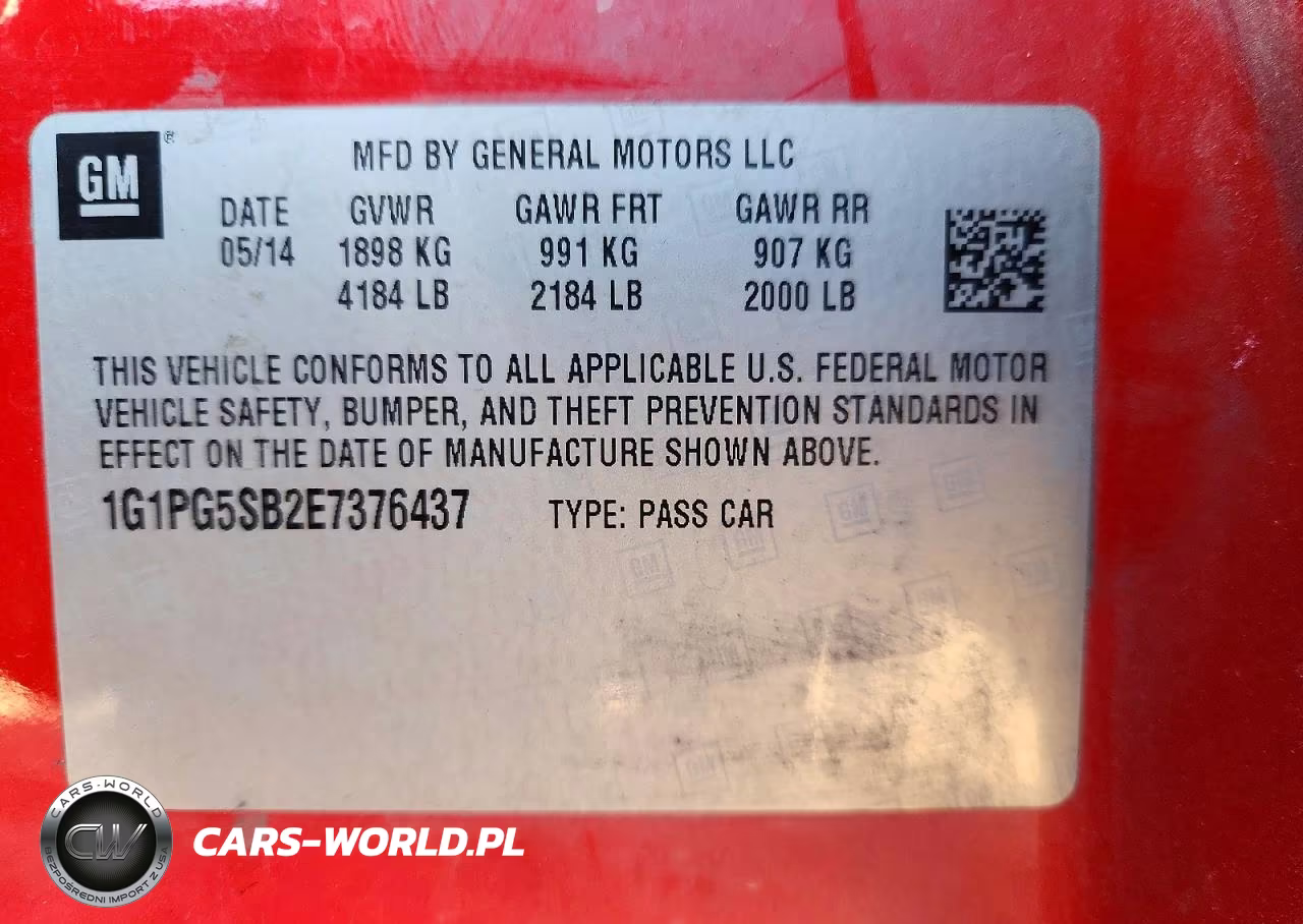 2014 Chevrolet Cruze Ltz VIN:1G1PG5SB2E7376437 - 13
