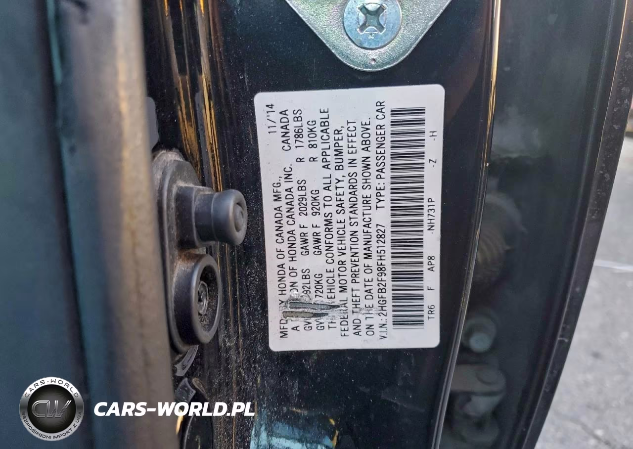 2015 Honda Civic Exl VIN:2HGFB2F98FH512827 - 13