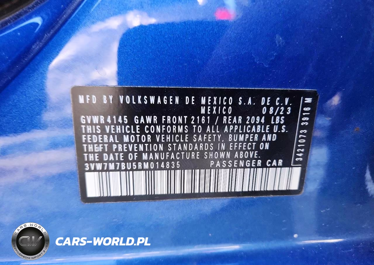 2024 Volkswagen Jetta Se VIN:3VW7M7BU5RM014835 - 13