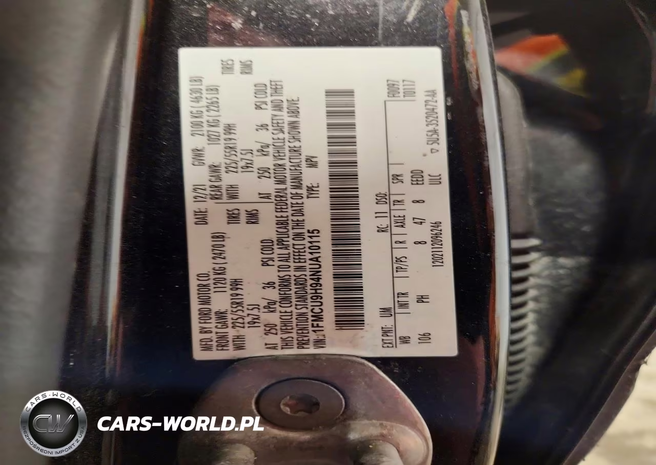 2022 Ford Escape Sel VIN:1FMCU9H94NUA10115 - 13