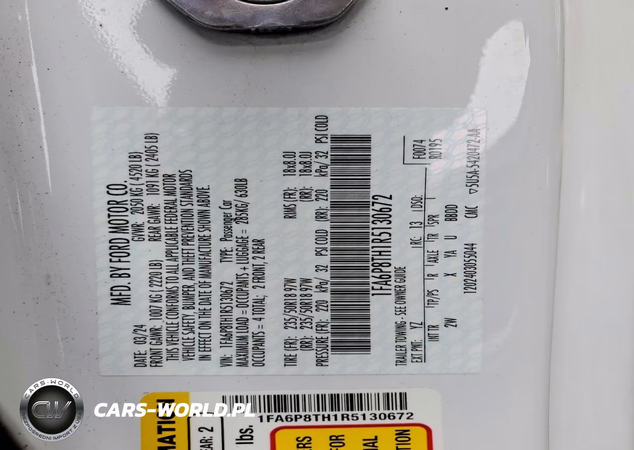 2024 Ford Mustang VIN:1FA6P8TH1R5130672 - 13