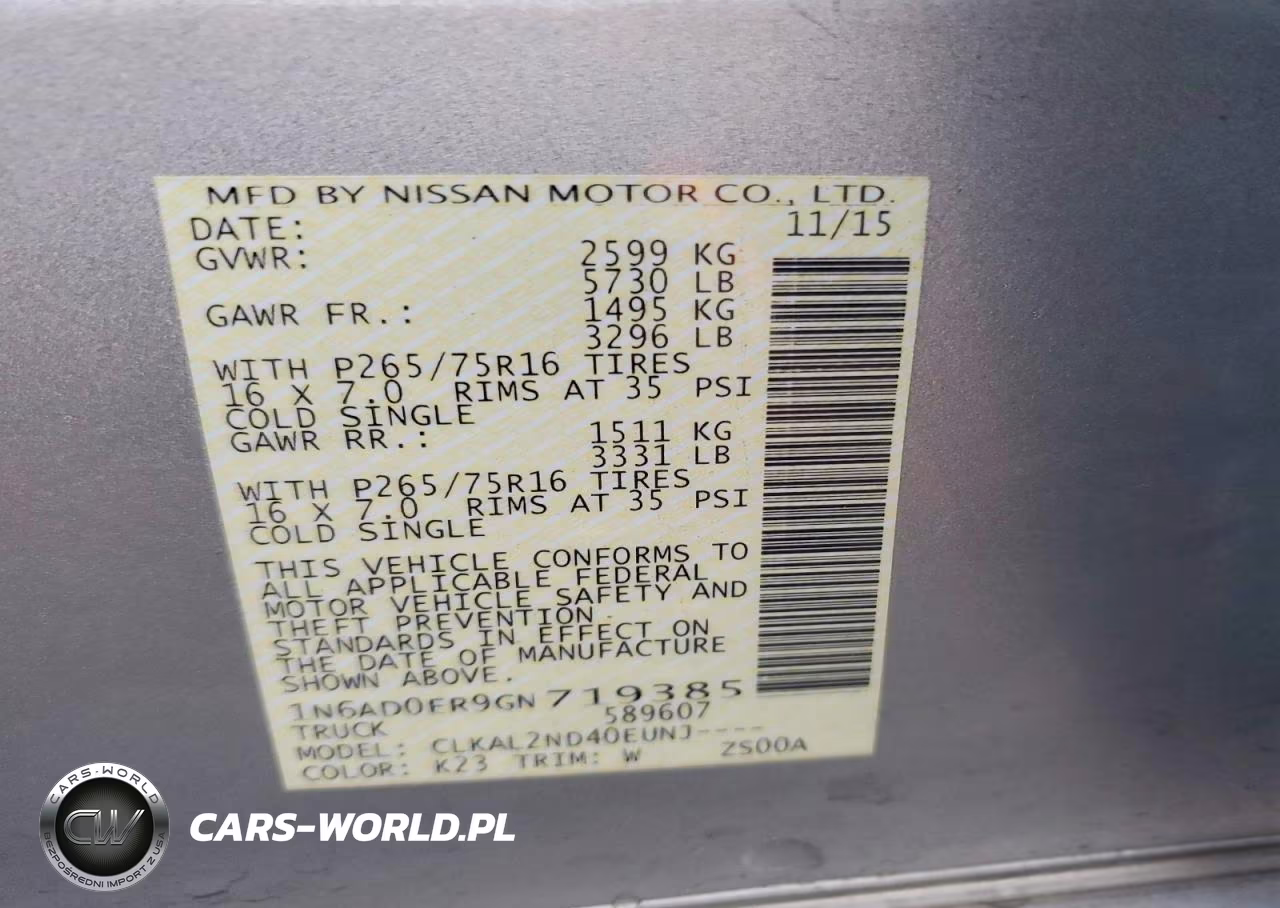2016 Nissan Frontier S VIN:1N6AD0ER9GN719385 - 12