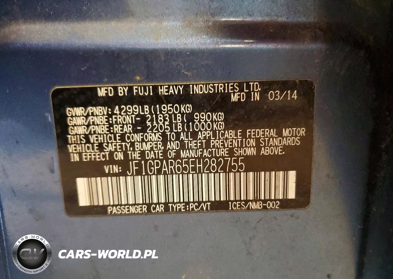 2014 Subaru Impreza Sport Limited VIN:JF1GPAR65EH282755 - 12