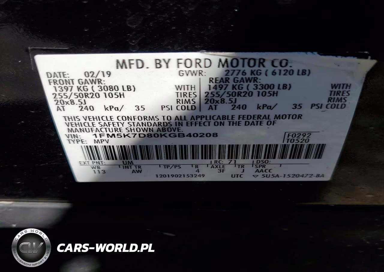 2019 Ford Explorer Xlt VIN:1FM5K7D80KGB40208 - 13