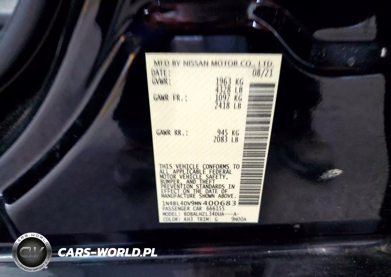 2021 Nissan Altima 2.5 Sv VIN:1N4BL4DV9MN400683 - 12