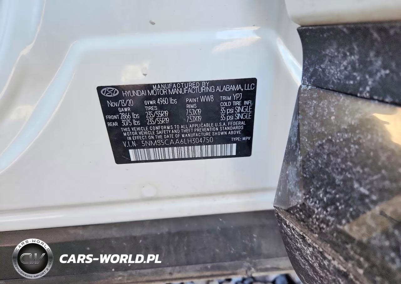 2020 Hyundai Santa Fe Limited 2.0T VIN:5NMS5CAA6LH304750 - 12