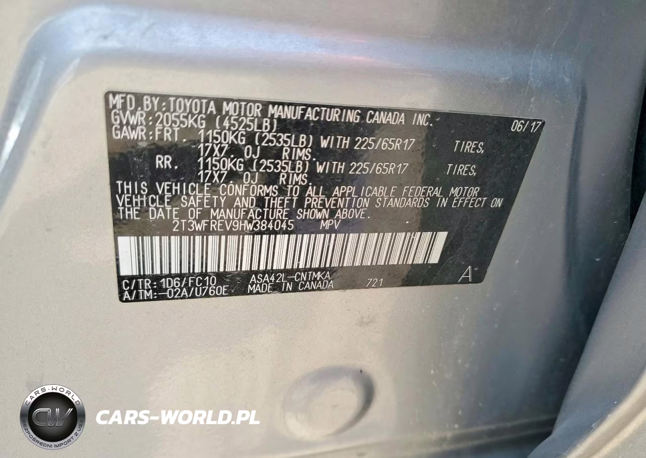 2017 Toyota Rav4 Xle VIN:2T3WFREV9HW384045 - 13