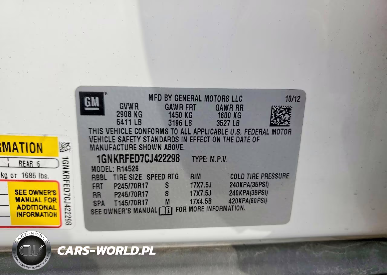 2012 Chevrolet Traverse Ls VIN:1GNKRFED7CJ422298 - 13