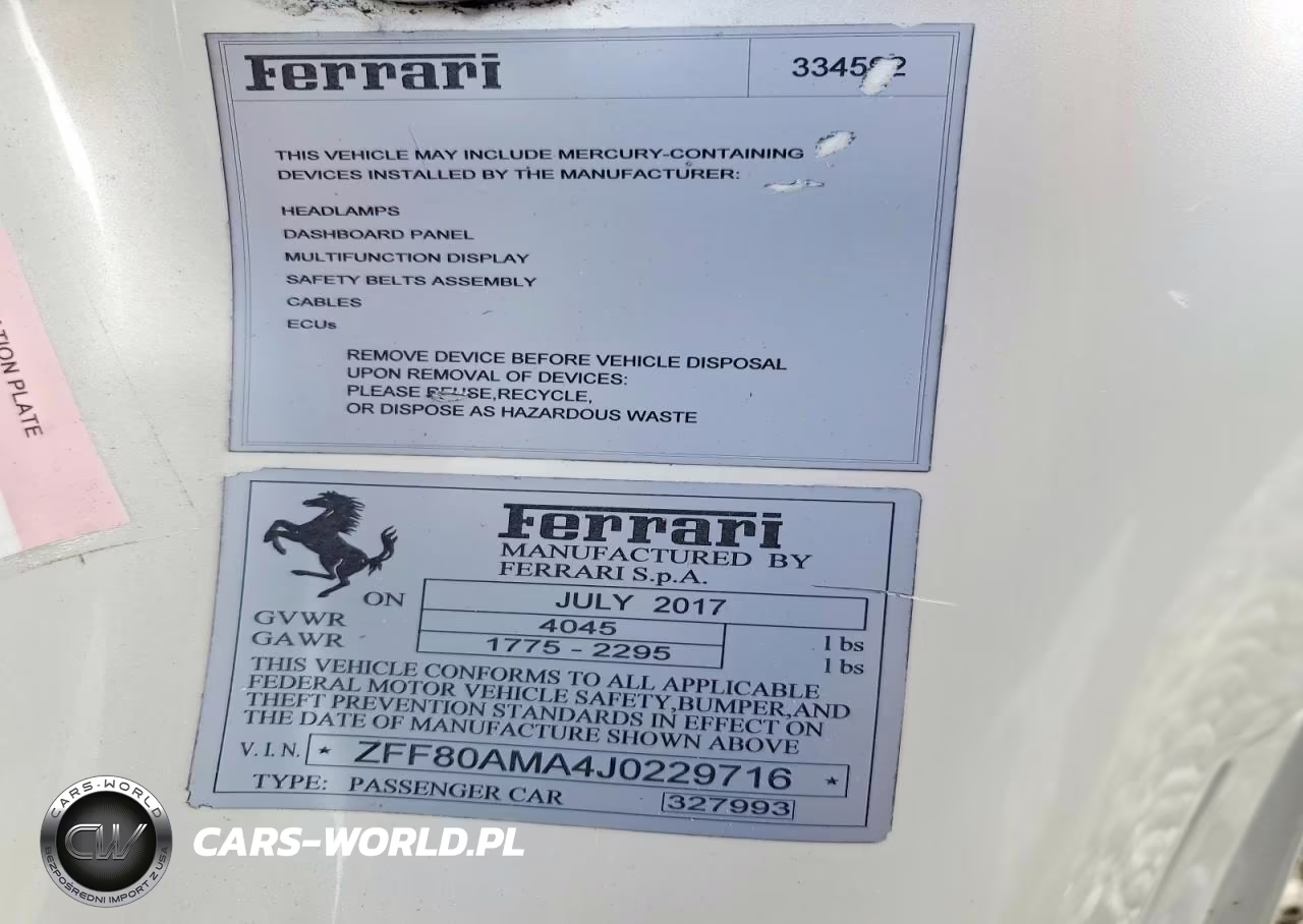 2018 Ferrari 488 Spider VIN:ZFF80AMA4J0229716 - 12