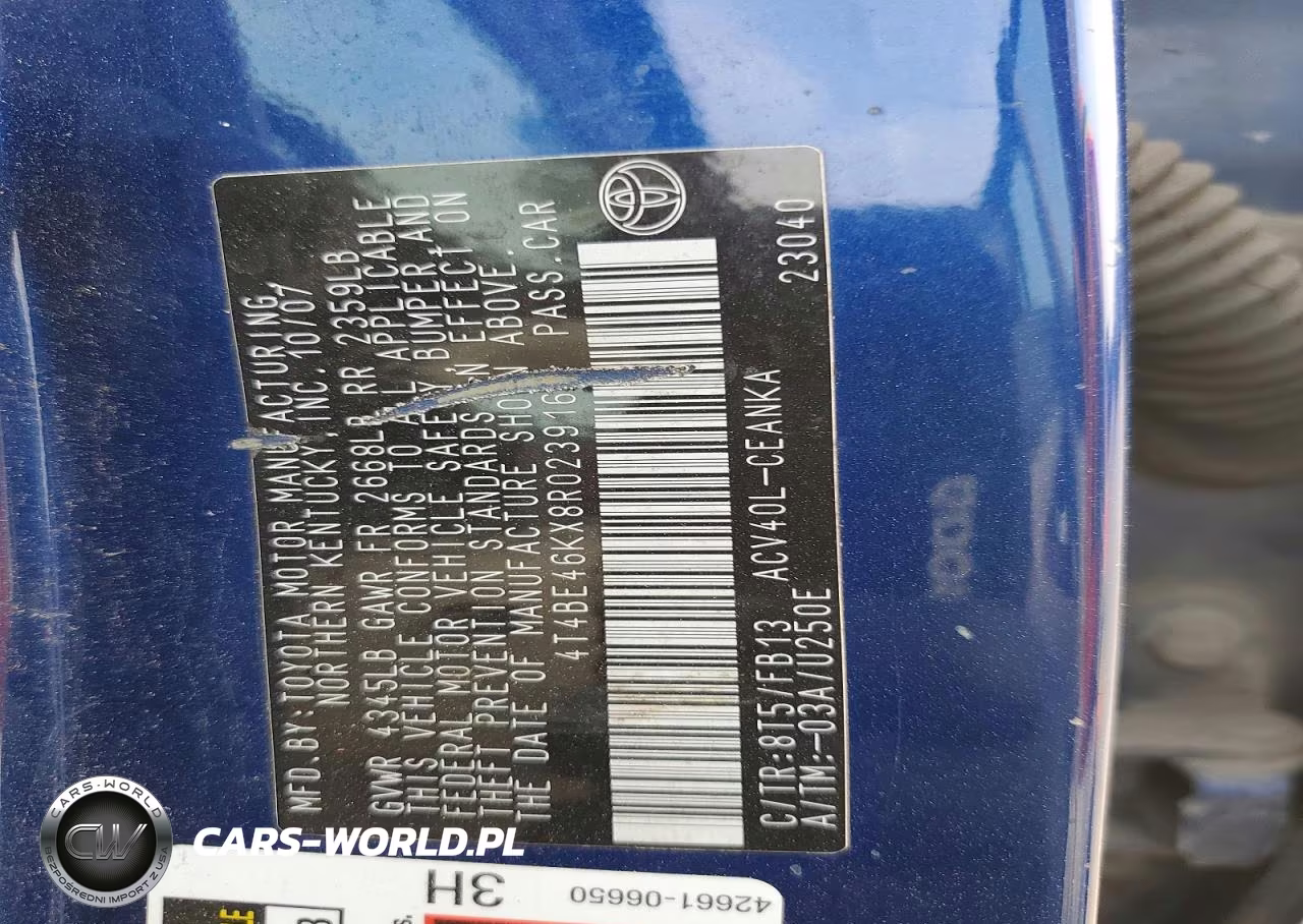 2008 Toyota Camry Ce VIN:4T4BE46KX8R023916 - 12