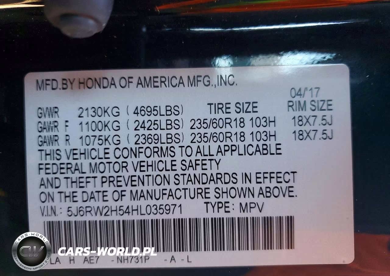 2017 Honda Cr-V Ex VIN:5J6RW2H54HL035971 - 13